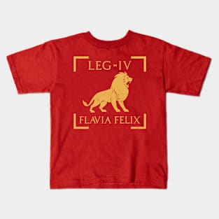 Legio IV Flavia Felix Lion Emblem Roman Legion Kids T-Shirt